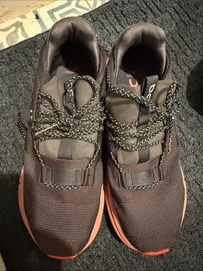 Kids Brown and Coral Athletic Sneakers - Comfortable Everyday Shoes